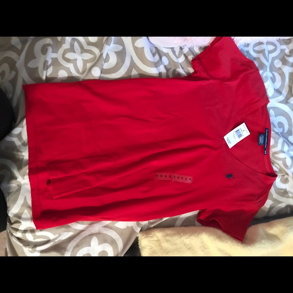 Brand new v-neck polo